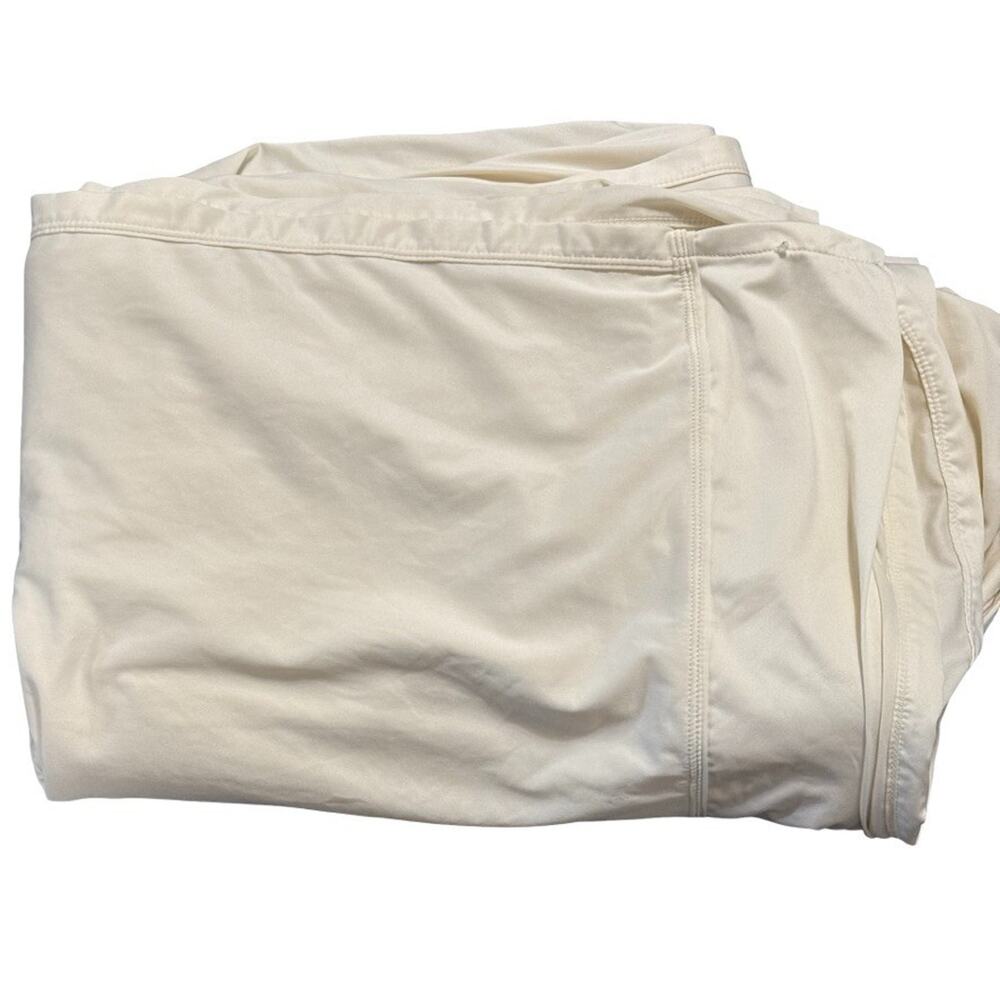 Sheex Ivory Cream Queen Single Flat Sheet Slinky Cooling Stretch Fabric Knit